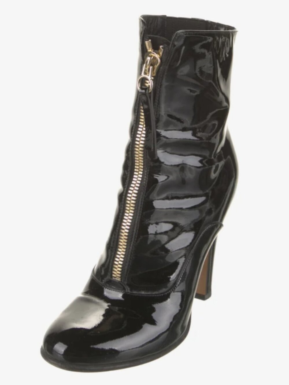 Valentino Patent Leather Mid-Calf Boots